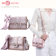 FION Jin Heartbeat Jacquard With Cow Leather Crossbody &amp; Shoulder Bag FAAFAMI010PIKPIKZZ