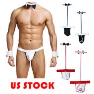 Nikiikoo Adult Mens Sexy Collared Borat Mankini Costume Swimsuit Swimwear Thong Underwear