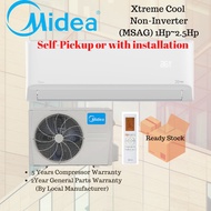 Midea 1Hp ~ 2.5Hp Xtreme Cool Non Inverter Wall Mounted Aircond 空调 Penghawa Dingin Household Office Installation Pickup
