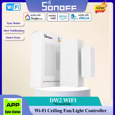 SONOFF DW2 Wifi Wireless Door Window Sensor Open / Closed Detectors e-WeLink APP Alert Notification 