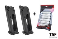 【TAF 現貨】GHK G17 Gen5 GBB 專用CO2彈匣 for GHK G17( 雙匣+CO2小鋼瓶超值組)