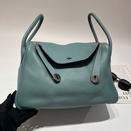 Hermes 愛馬仕 Lindy34 馬卡龍藍 銀扣