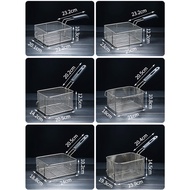 B. b. 81 Stainless Steel Frying Basket Square Oil Filter Mesh Electric Fryer Oil Control Large Fryin