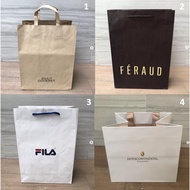 Paper Bag Dusit FERAUD FILA Intercontinental Hotel Can Put Things On Clothes Shoes. Beautiful Condit