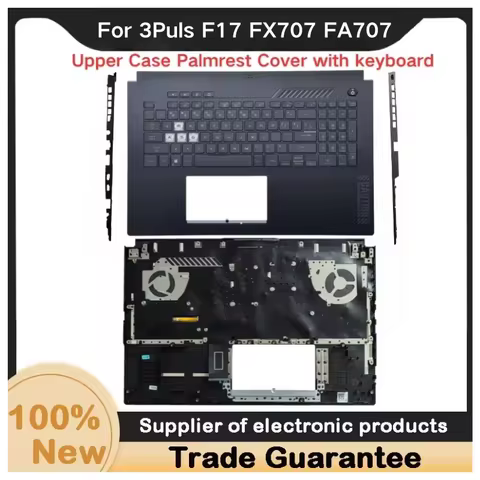 New For Kailxuling 3Puls F17 FX707 FA707 17.3" Laptop Upper Case Palmrest Cover With Backlit keyboar