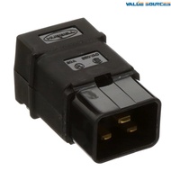 Hubbell H320P IEC Straight Plug, 16 A/250 V, 12-16 AWG, Screw Terminal, IEC 320 Series