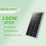 【3PCS】100 watts Solar Panel Monocrystalline Generate 0.6Kwh Per Day To Your Household Electricity