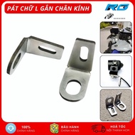 L-shaped Spotlight Mounted to CNC Stainless Steel Motorcycle Mirrors, Poles, and Forks for Wave, Win