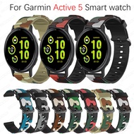Camouflage Silicone Strap For Garmin Active 5 Smart watch Youth Smart Watch
