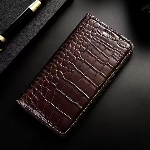 Magnet Genuine Leather Skin Flip Wallet Book Phone Case On For iphone SE 2 3 2020 2022 5 5S 6 6S 7 8