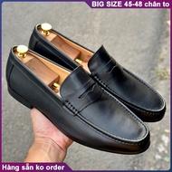 Cowhide western shoes, large loafers for men with big feet 29-30cm. Big size leather loafers 45 46 4