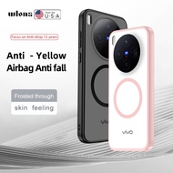 For VIVO X300s, X300 Ultra Case ELVEV Shockproof Airbags TPU Hard PC Matte Translucent Suction Phone