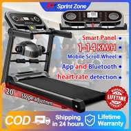 Sprint Zone Foldable Electric Treadmill1-14KM/HMusic Heart Rate Detection APP Massager walking pad