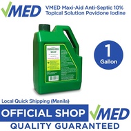 VMED Povidone Iodine 10% Antiseptic Maxi Aid - 1 Gallon