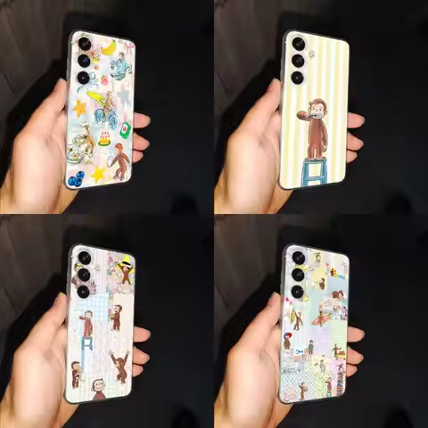 C-Curious Monkey GOD Jesus George Phone Case For Samsung S24,30,21,22,23,20 FE,lite,PIus,Ultra,5G,No