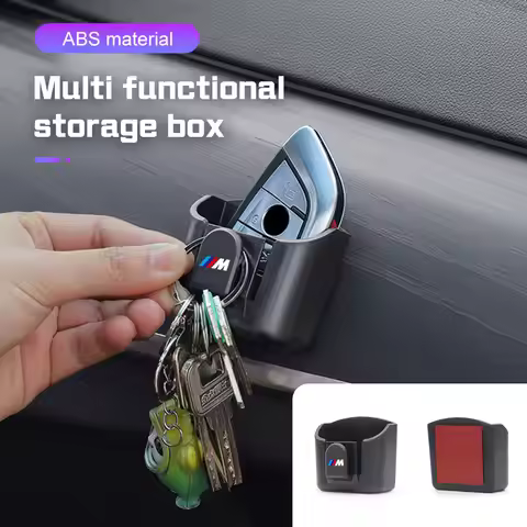 For BMW M M3 M5 M6 E36 E46 E91 F48 F25 F10 F20 X1X3 X5 X6 X7 Car Key Storage Box With Hook Adhesive 