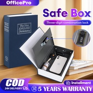 Safety Box Book Safe Passcode Hidden Storage with Lock Money Saving Box Key Password Box