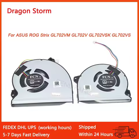 New Laptop CPU GPU Cooling Fan For ASUS ROG Strix GL702VM GL702V GL702VSK GL702VS DC5V FCN FJ9U FJ9T