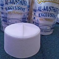 Songkok Al musthofa and brand besides al musthofa height 8 cm and 7 cm
