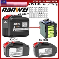20 Cell NANWEI DAYI Lithium Battery 528tv Cordless Brushless Wrench Mesin Rumput Bateri Replacement