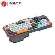 【NEW】IMICE GK-700 Direct Supply USB Wired Metal Backlit Gaming Keyboard with Wrist Rest HPLM
