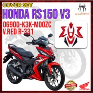 100% Original Honda RS150 V3 Coverset / Cover Set R-331 Red Mix Black Non Sticker 06900-K3K-M00ZC