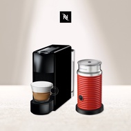 Nespresso 膠囊咖啡機 Essenza Mini黑+Aero3紅色奶泡機