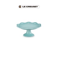 LE CREUSET瓷器蕾絲花語系列蛋糕架/ 17cm/ 悠然綠