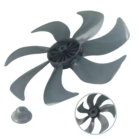 14 Inch Floor Fan Table Fan Blade With Nut Cover Household Silent Fan Blade Plastic Propeller Fan Bl
