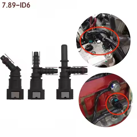 PA12 Plastic Hose Coupler Auto Accessories Bundy Tee 45° Fuel Line Hose 7.89 ID6 Pipe Coupler Quick 