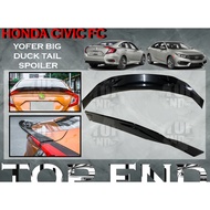 HONDA CIVIC FC FK7 2015-2021 YOFER BIG SPOILER DUCK TAIL REAR BOOT SPOILER ABS SKIRT LIP CAR BODYKIT