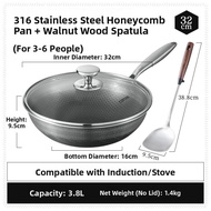 CAROTE | Stainless Steel Non-Stick Flat Pan for Induction and Gas Stoves