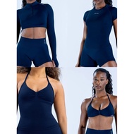 New Style DFYNE Graphene Blue Winter Series Short-Sleeved Zipper Square Neck Shorts Long Pants Big C