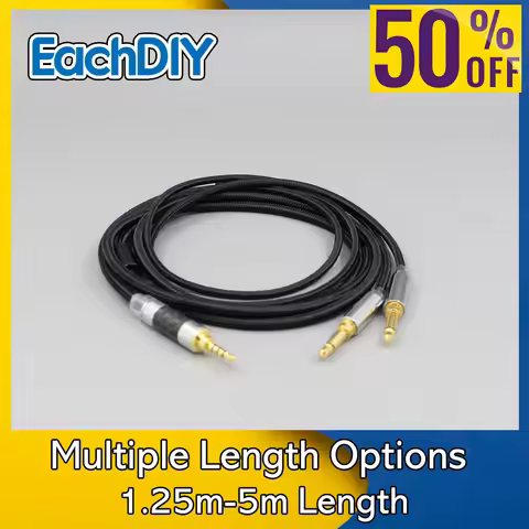 Super Soft Headphone Nylon OFC Cable For Hifiman Sundara Ananda HE1000se HE6se HE400i HE400se Arya H