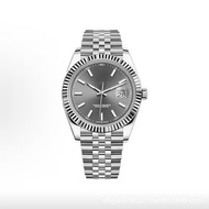 Original imported  fast shipping Laojia Datejust Series Gray Diamond Mens Watch 41mm Waterproof Blac