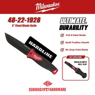 MILWAUKEE 48-22-1928 5" HARDLINE Fixed Blade Knife Include Sheath With Belt Clip AUS-8 Steel 48221928