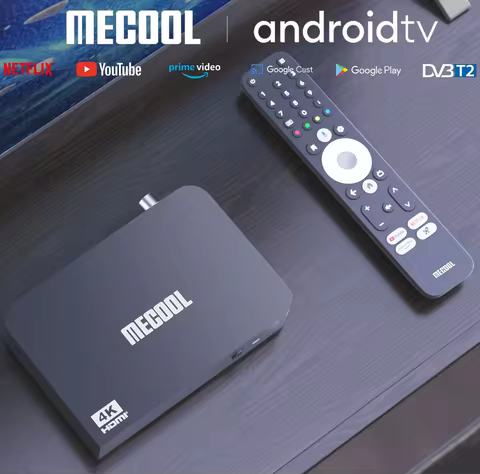 TV Box Android 2024 MECOOL KT2 DVB-T2 Smart TV ip tv tvbox Amlogic S905Y4 Chromecast 2GB 32GB 4K and