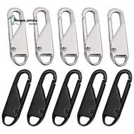 Metal Replacement Zipper (10 Pieces), Metal Tabs for Zip Repair, for Clothes, Luggage, Suitcase, Bac