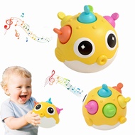 Baby Toy for 3 4 5 6-12 Months Toddlers | Puffer Fish Wobble Toy with Soft Tinkling Sound | Newborn 
