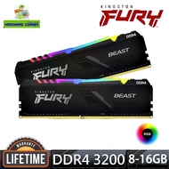 หน่วยความจำ HyperX FURY RAM DDR4 RGB 8GB/16GB 3200MHz 288pin DIMM Ddr4 XMP2.0สำหรับหน่วยความจำสำหรับเดสก์ท็อป Ram