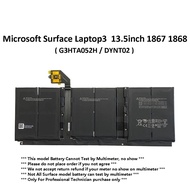 Microsoft Surface Laptop3  13.5inch 1867 1868 1872 Battery G3HTA052H  DYNT02  @ 6041mAh  7.58V