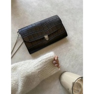 Tintin Korea Genuine Korean bucks & leather Envelope Bag Organ Chain Clutch