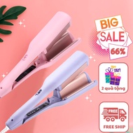 Máy Uốn Tóc Xoăn Sóng Nước Hippie 32mm Chất Liệu Gốm Sứ Ceramic Cao Cấp Máy Làm Xoăn Sóng Nước Chỉnh