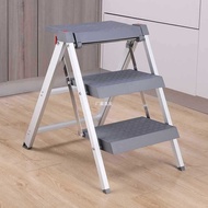 HY/💯Kangyale Multi-Functional Household Ladder Folding Stair Stretchable Thickened Aluminium Alloy Herringbone Ladder Ki