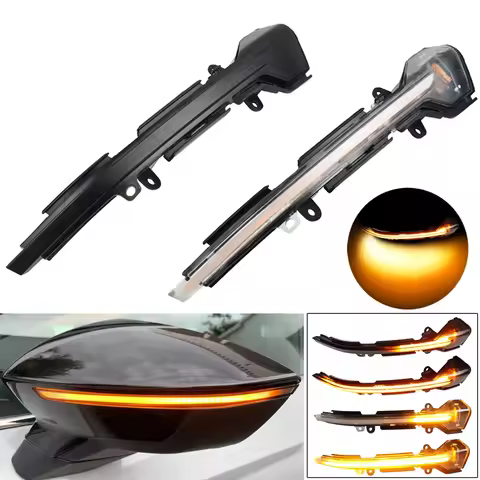 Flashing Indicator LED Dynamic Turn Signal Light For SEAT Leon III Mk3 5F ST FR Cupra 13-19 Ibiza Mk