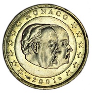 MONACO Coin 1 Euro Original Coin 2001 Irculated Condition New