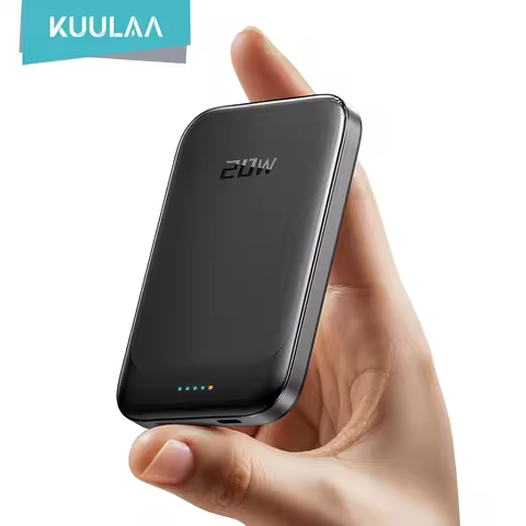 KUULAA Magnetic Power Bank 5000mAh Portable Charger Wireless Fast Charging PD20W PowerBank for Magsa