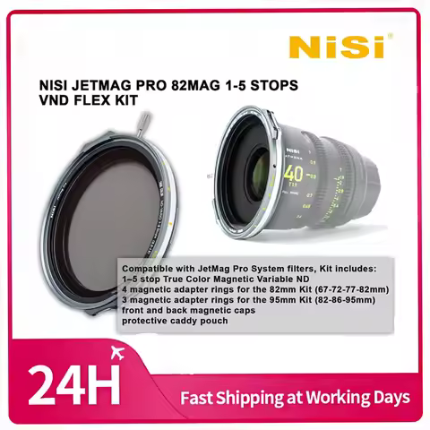 NISI JETMAG PRO 82MAG 1-5 STOPS VND FLEX KIT TRUE COLOR VND AND MAGNETIC RINGS TRUE COLOR FILTER