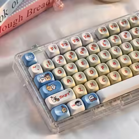 144 Keys/set Kohachi Keycaps MOA Profile GMK PBT Cute Anime Keycaps for Mechanical Keyboard Dye Subl