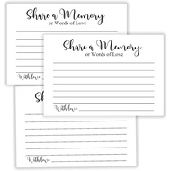 Share a Memory Cards, Funeral Guest Book, Memory Card for Celebration of Life, Graduation,, Retireme